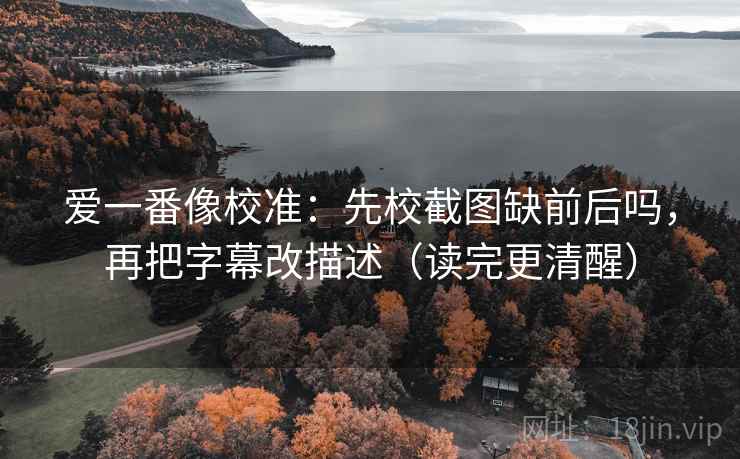 爱一番像校准：先校截图缺前后吗，再把字幕改描述（读完更清醒）